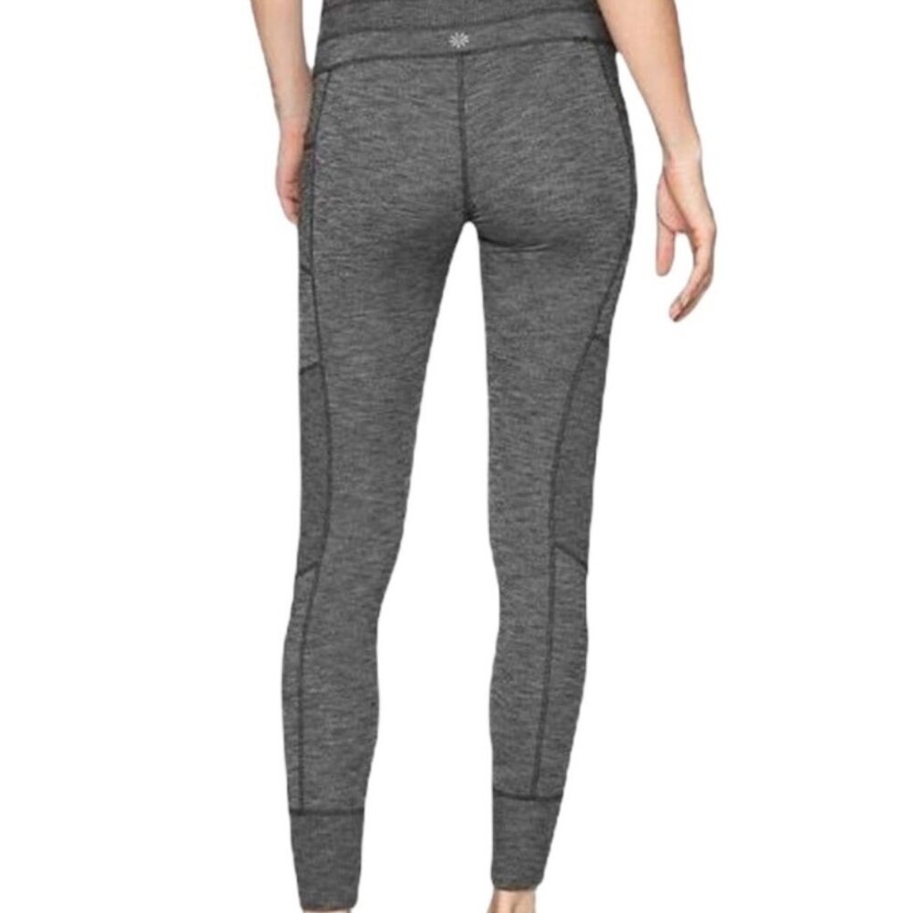 Athleta Space Dye Gray Pull-On Drawstring Waist E… - image 2